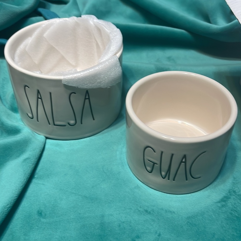 Rae Dunn Salsa and Guacamole Serving Bowl Set